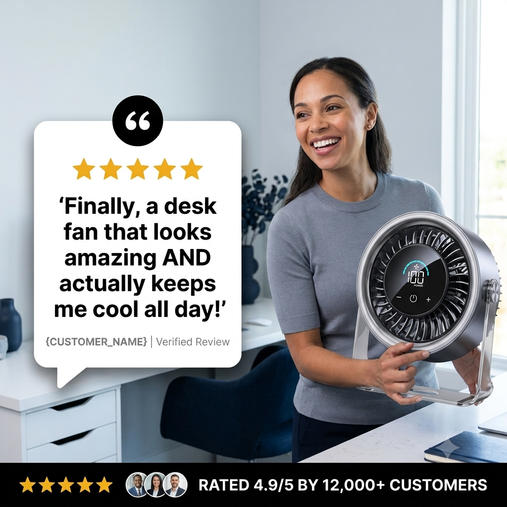 AirFlux Portable Desk Fan