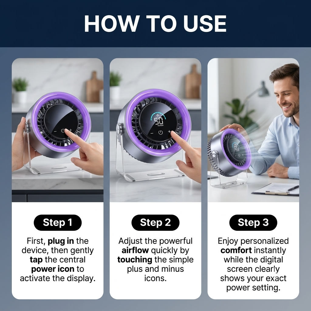 AirFlux Portable Desk Fan