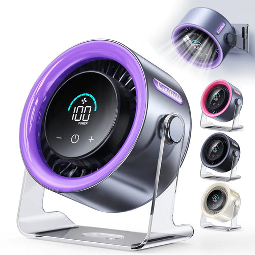 Hot Sale USB Desktop Fan 5000Mah Rechargeable Feature Touch Control Ultra Quiet Adjustable for Office Home Outdoor Plastic Car